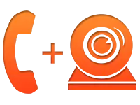 Kostenlose Webcam während des Telefonates